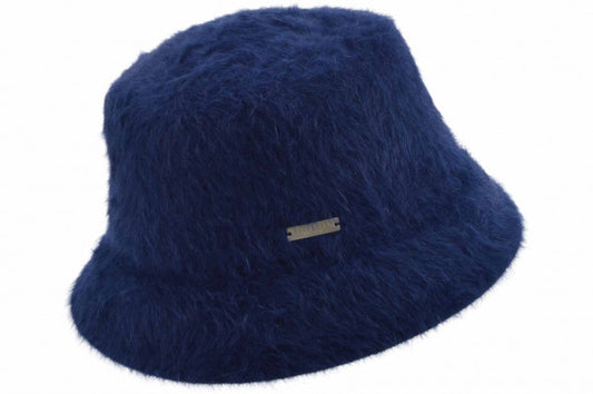 Seeberger Angora Bucket Hat Swallow Blue