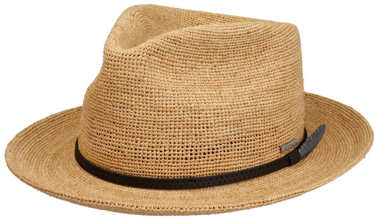 Stetson Fedora Raffia Crochet 7